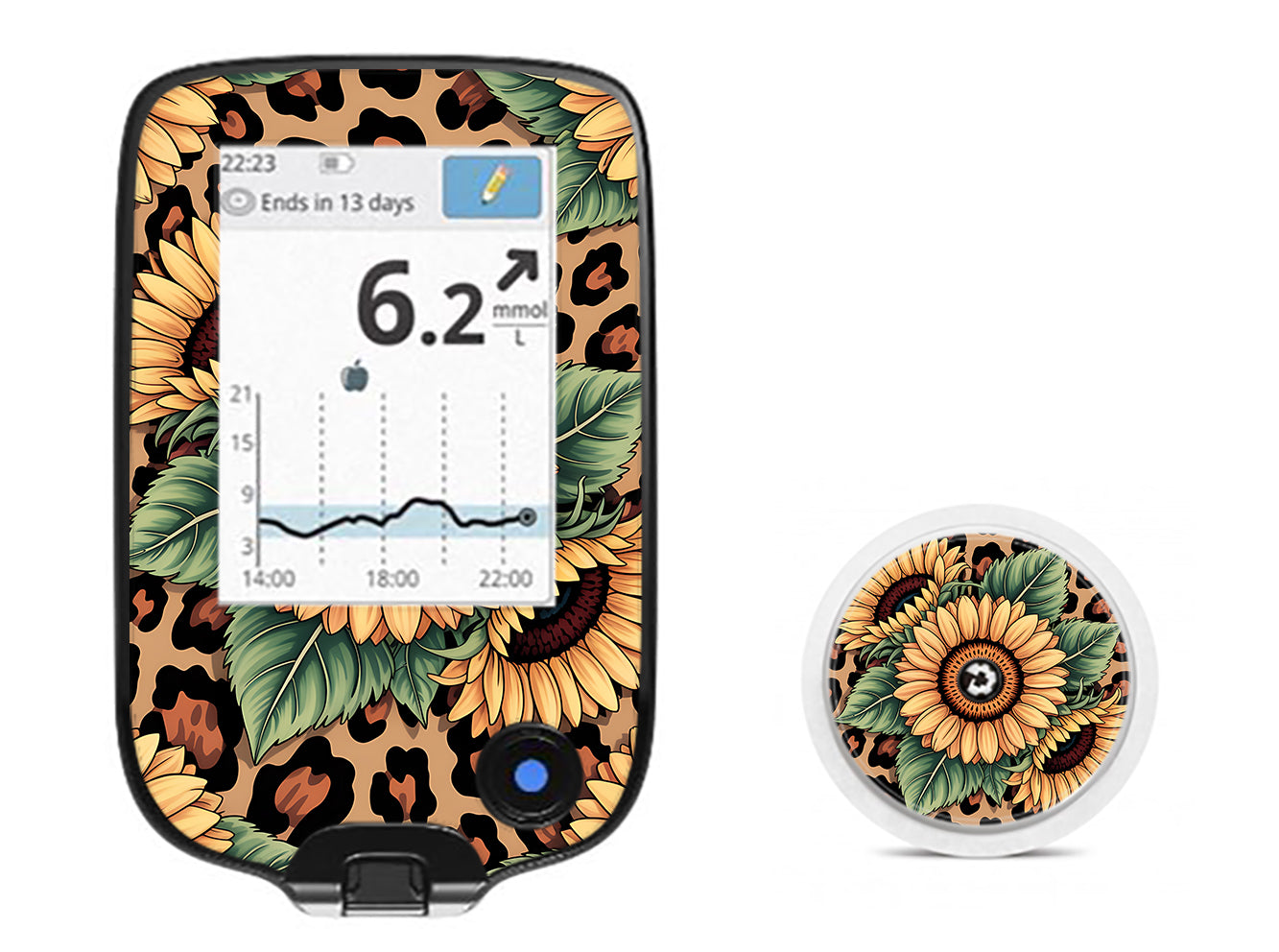 Wild Sunflower Freestyle Libre 2 Sticker - Pump Peelz