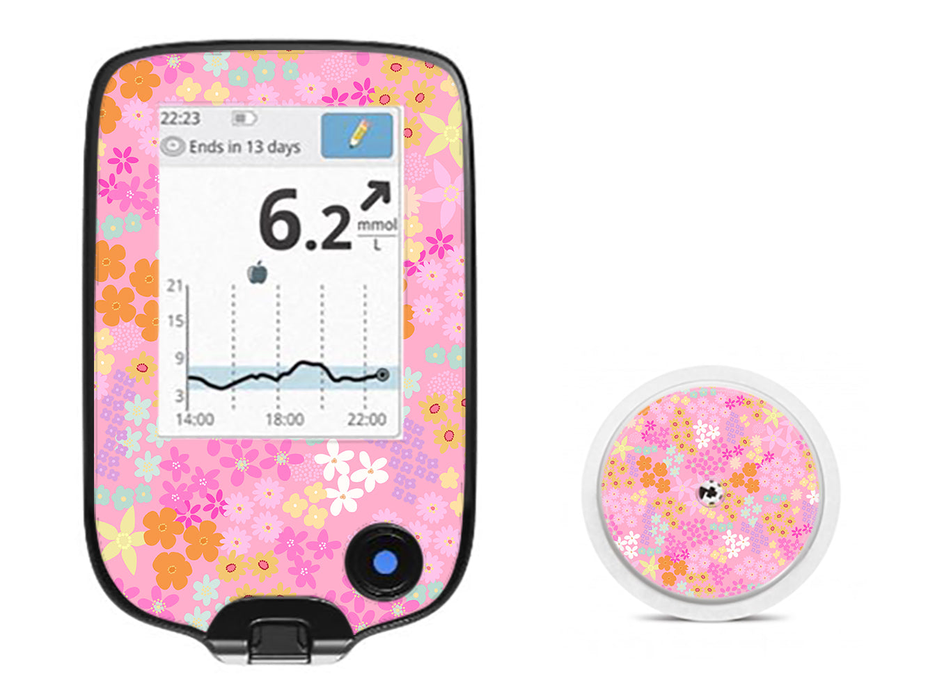 Pink Petals Freestyle Libre 2 Sticker - Pump Peelz