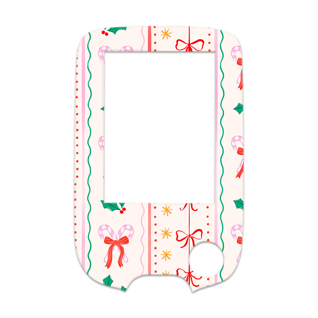 Holly Jolly Ribbon Freestyle Libre 2 Sticker - Pump Peelz