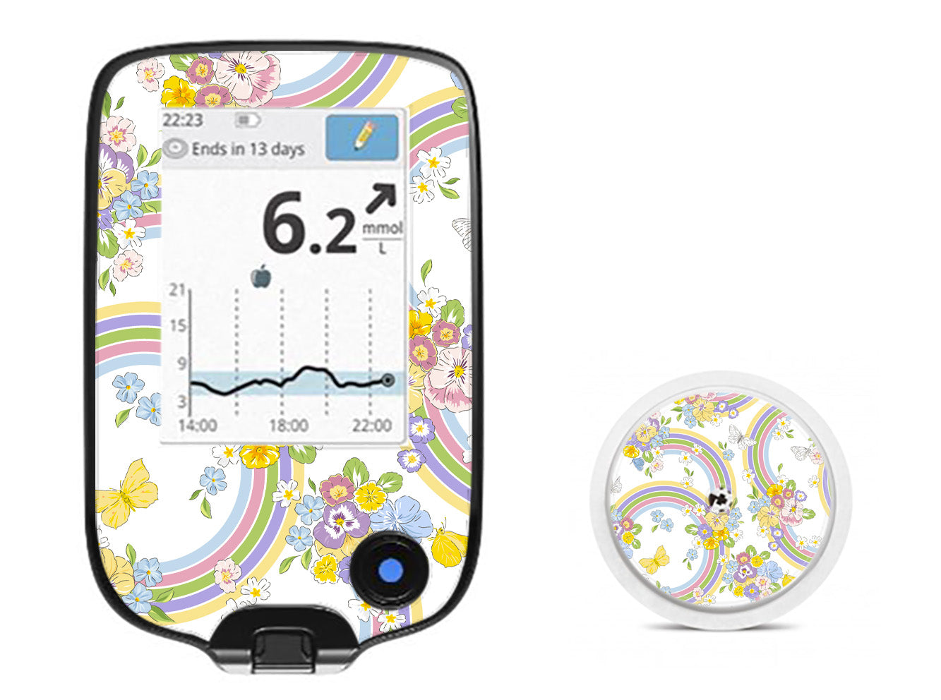 Rainbow Blooms Freestyle Libre 2