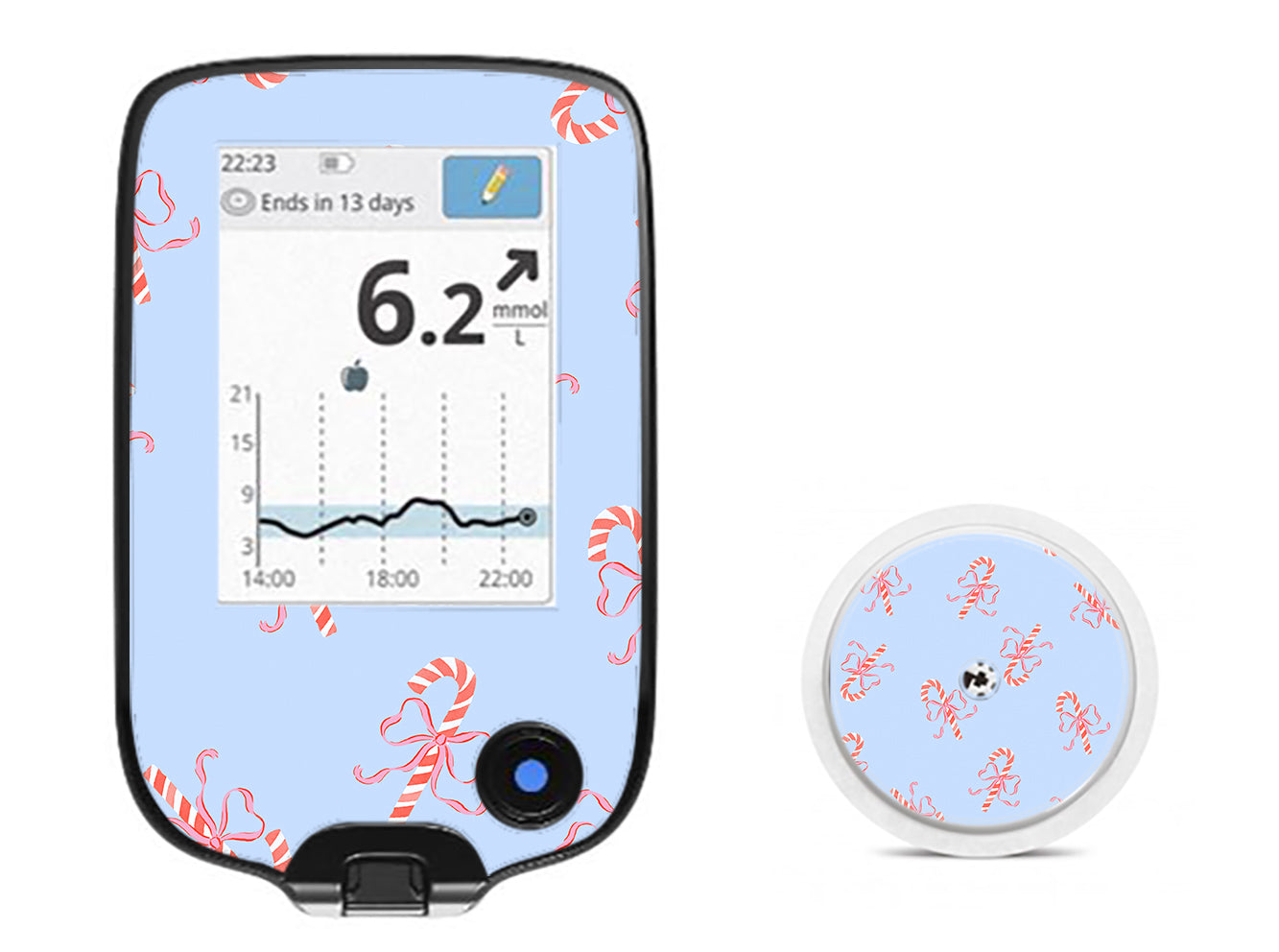 Candy Cane Lane Freestyle Libre 2 Sticker - Pump Peelz