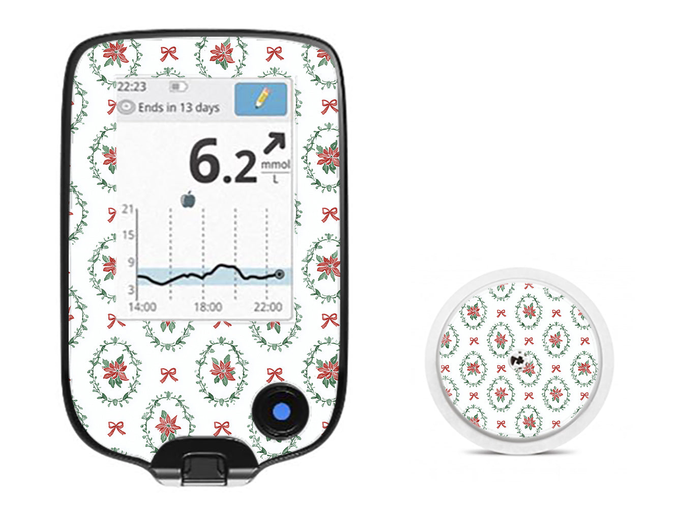 Poinsettia Parade Freestyle Libre 2 Sticker - Pump Peelz