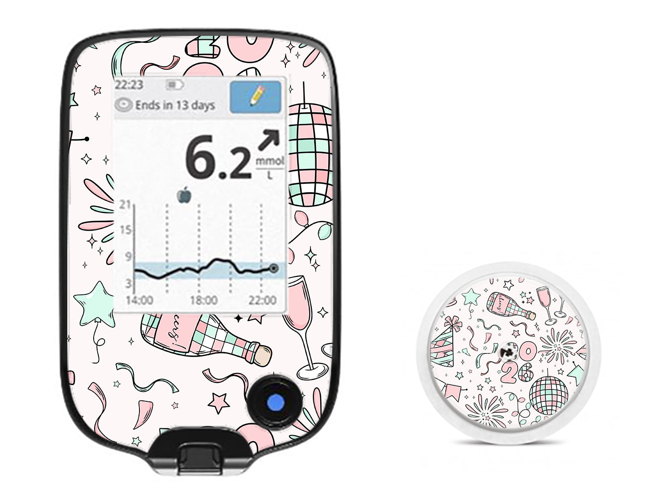 Cheers to '26 Freestyle Libre 2 Sticker - Pump Peelz