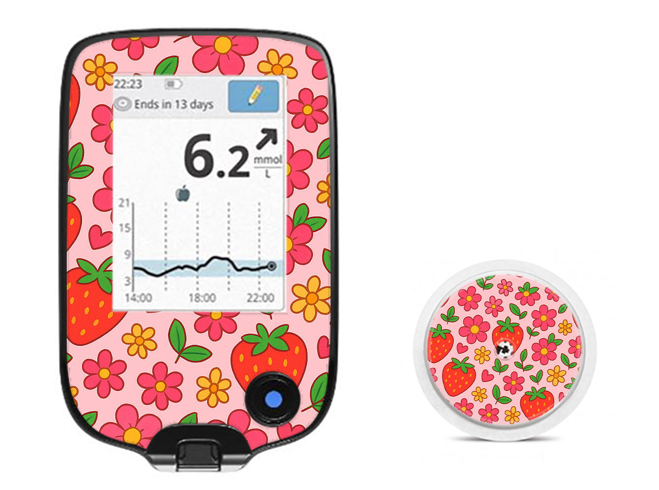 Strawberry Garden Freestyle Libre 2 Sticker - Pump Peelz