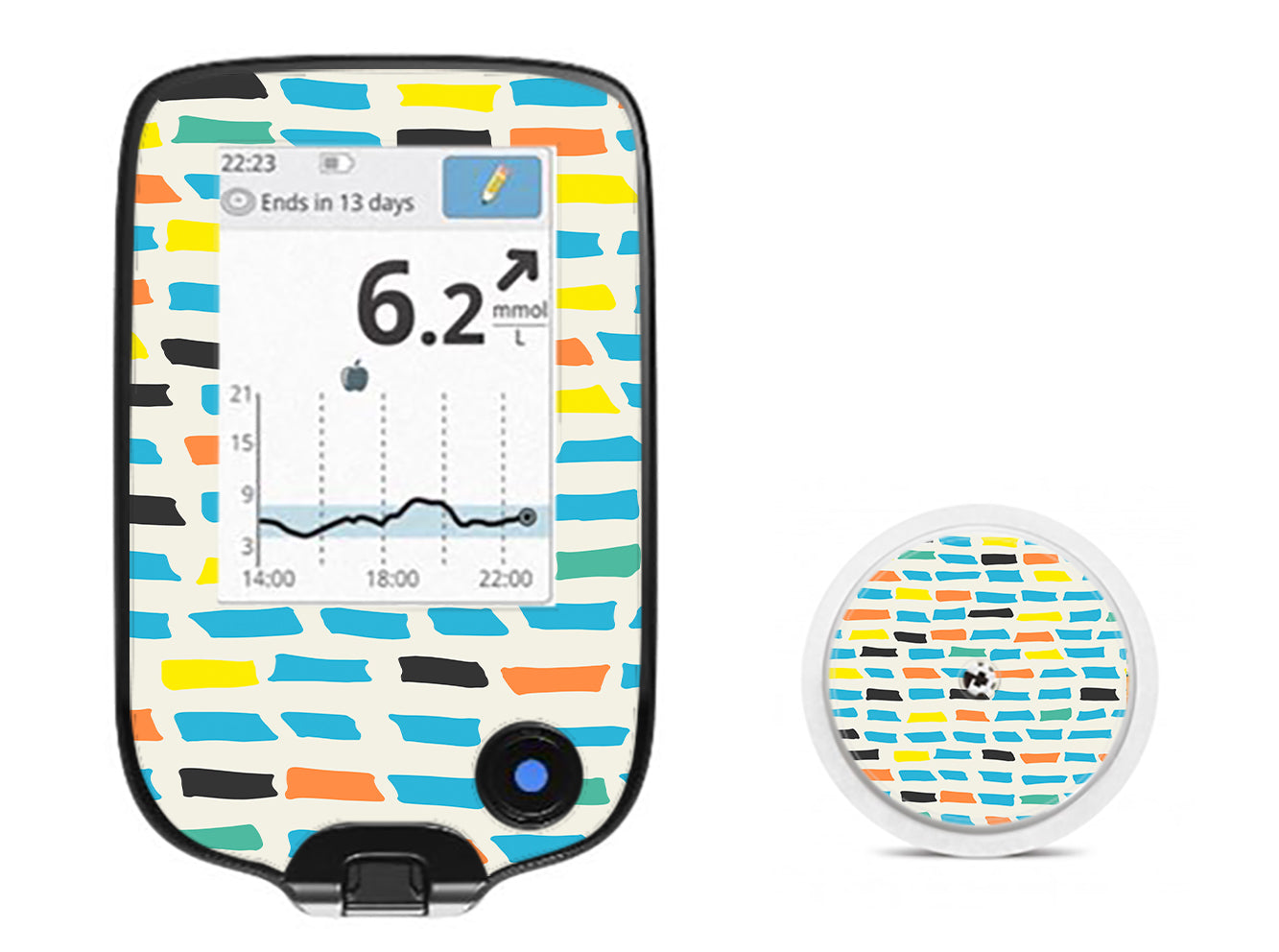 Colorful Sticks Freestyle Libre 2 Sticker - Pump Peelz