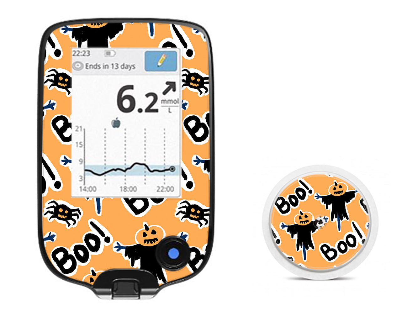 Pumpkin Boo Freestyle Libre 2 Sticker - Pump Peelz