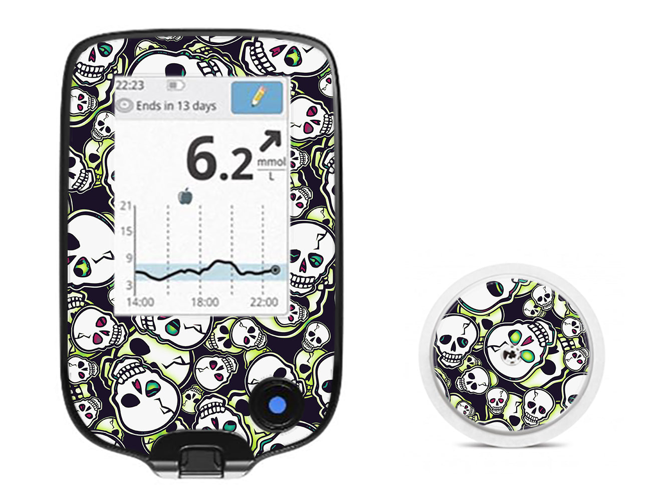 Bone Glow Freestyle Libre 2 Sticker - Pump Peelz