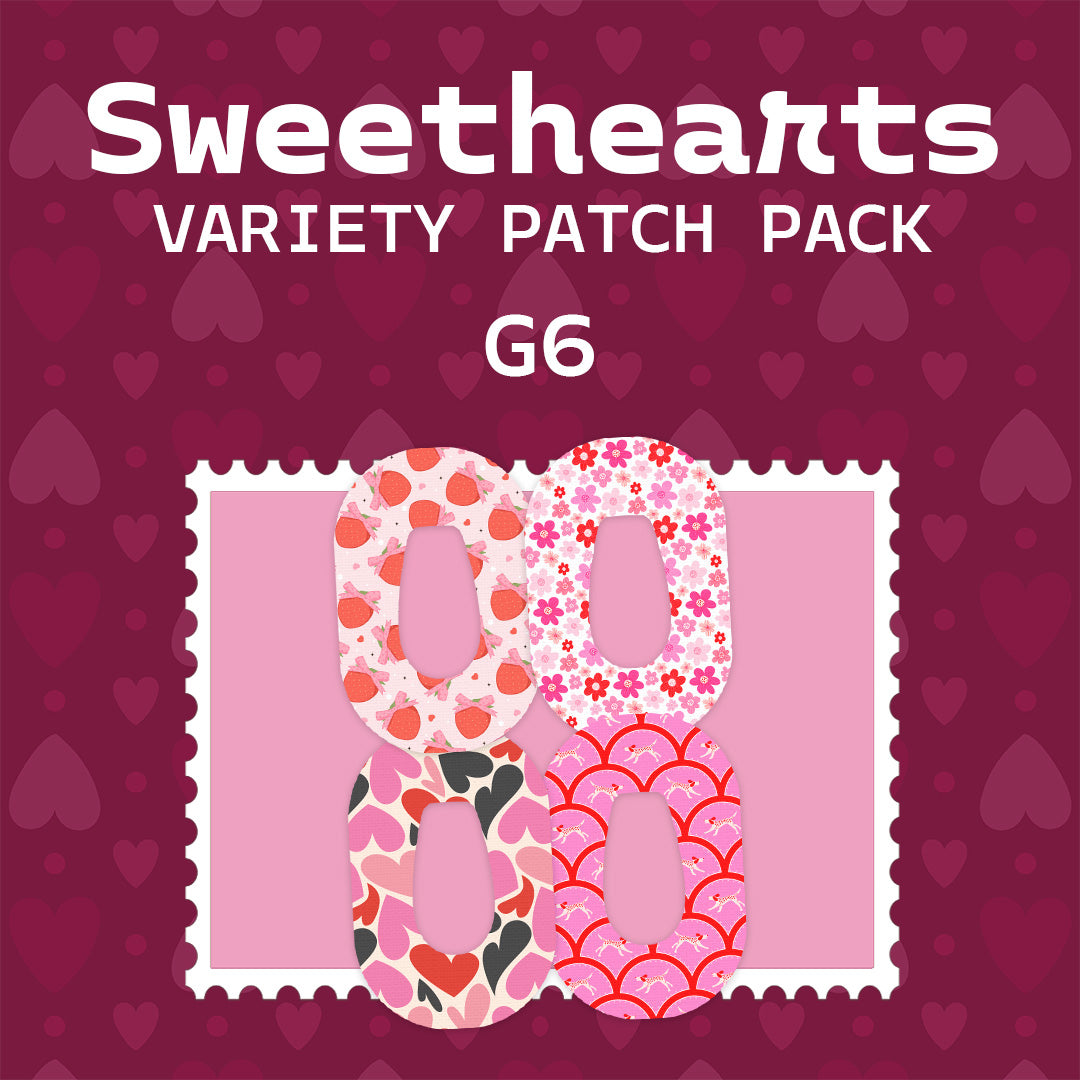 Sweethearts Variety Dexcom G6 Patch Tape - Pump Peelz