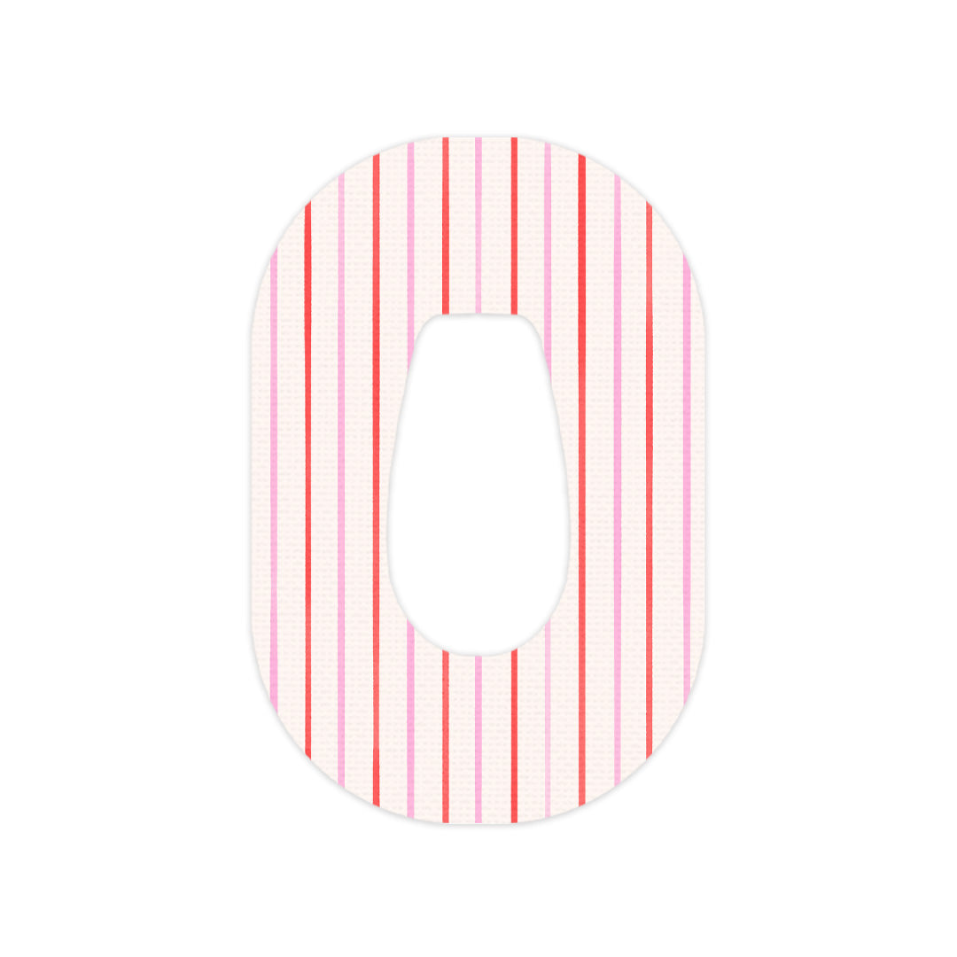 Peppermint Stripes Dexcom G6 Patch Tape - Pump Peelz