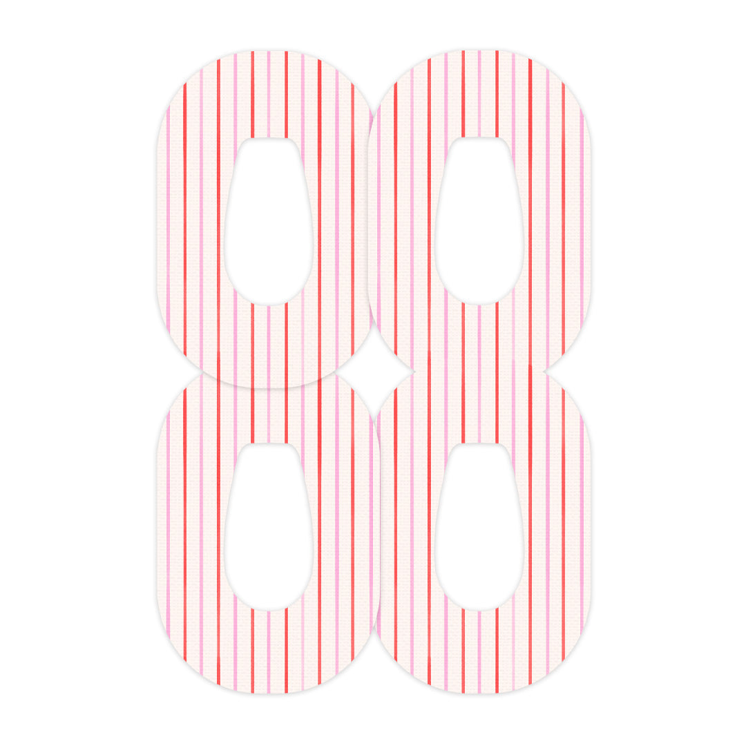 Peppermint Stripes Dexcom G6 Patch Tape - Pump Peelz