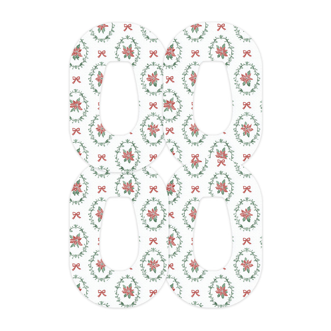 Poinsettia Parade Dexcom G6 Patch Tape - Pump Peelz