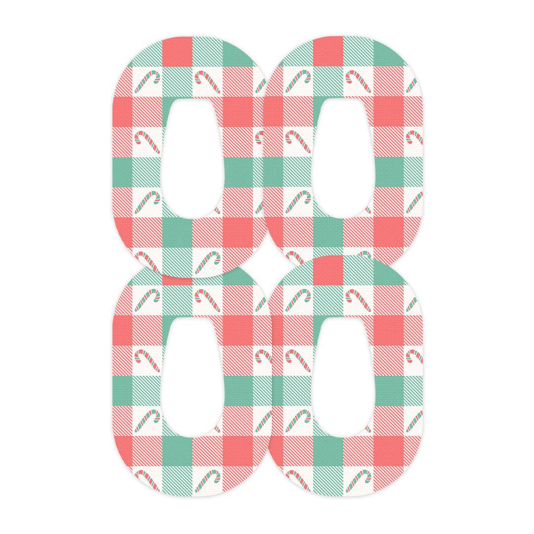 Peppermint Plaid Dexcom G6 Patch Tape - Pump Peelz
