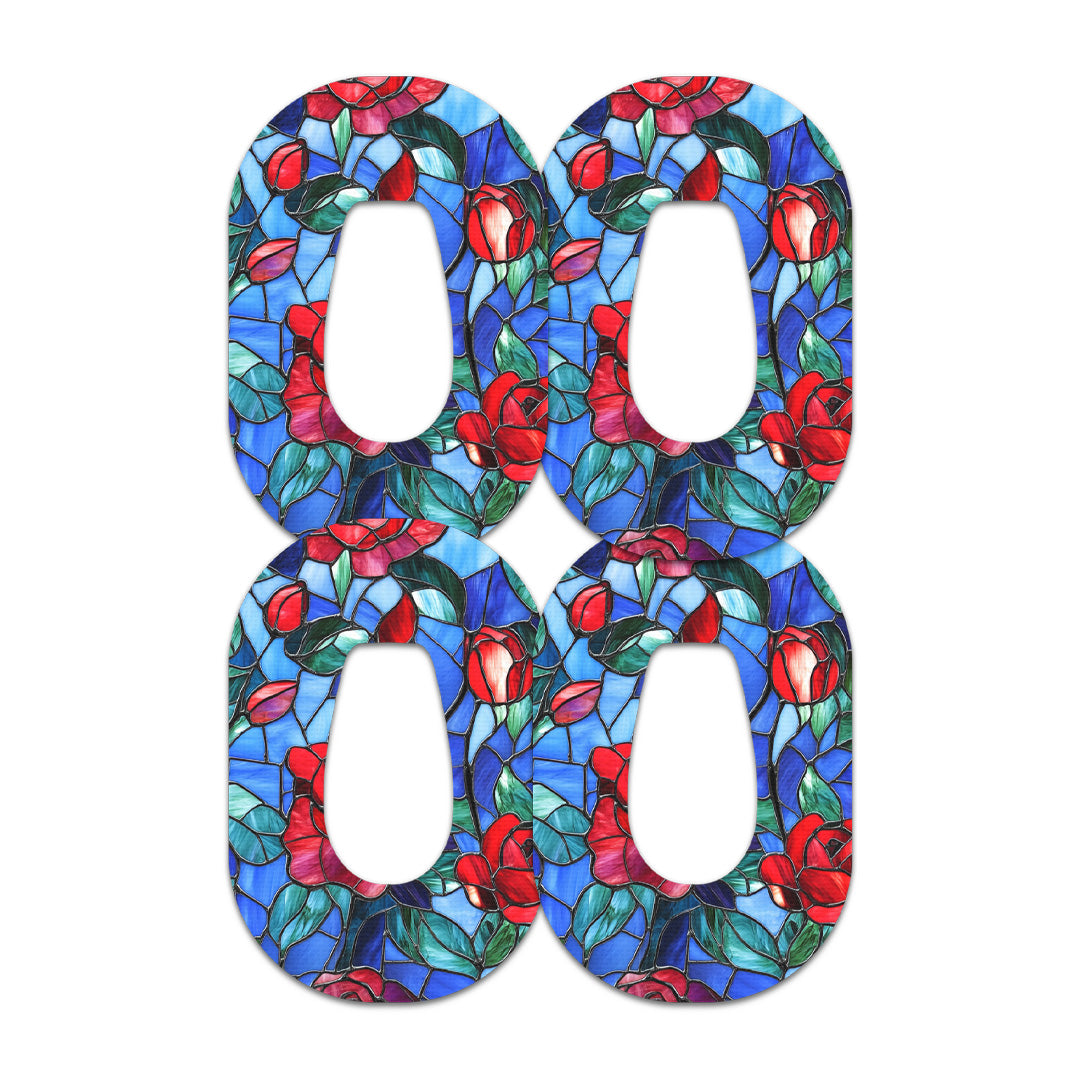 Crimson Blooms Dexcom G6 Patch Tape - Pump Peelz