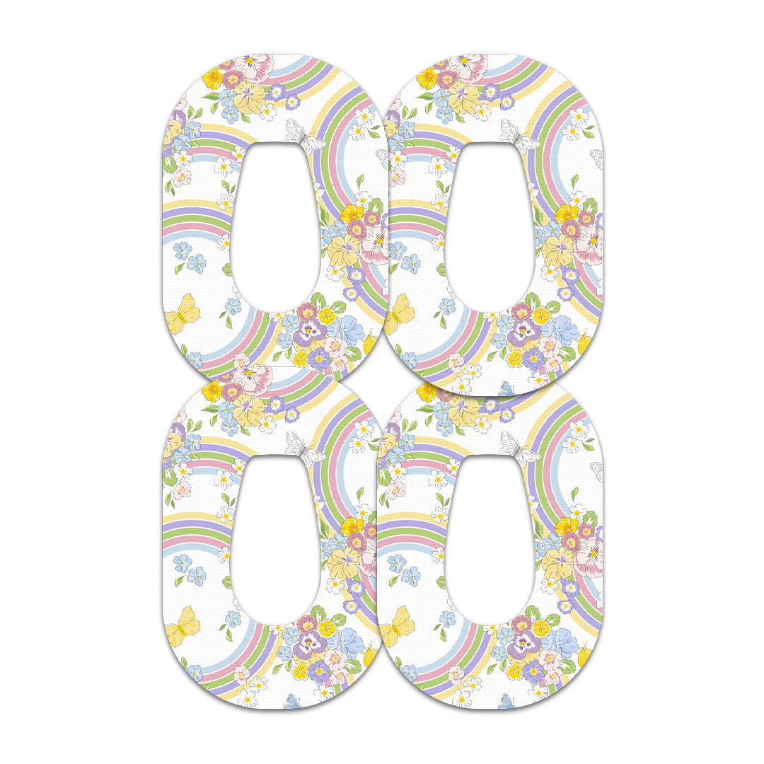 Rainbow Blooms Dexcom G6 Patch Tape - Pump Peelz