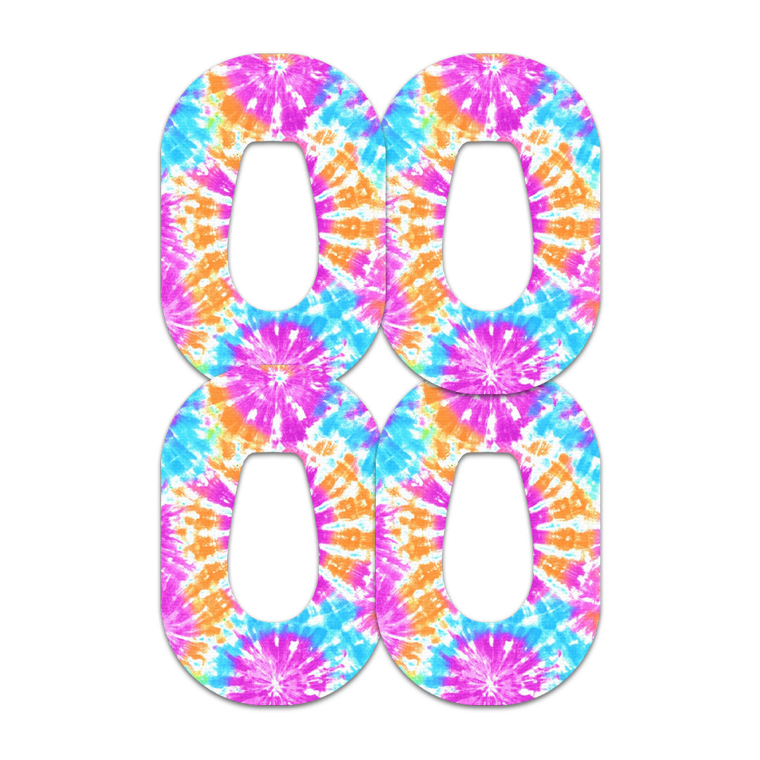 Neon Tie Dye Dexcom G6 Patch Tape - Pump Peelz