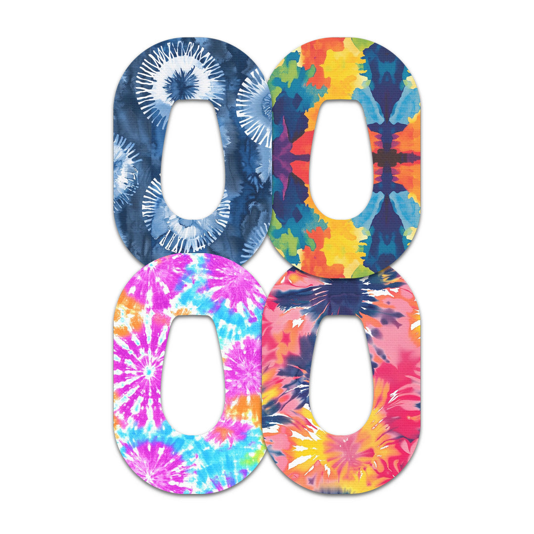Tie Dye Variety Pack Dexcom G6 Patch Tape - Pump Peelz