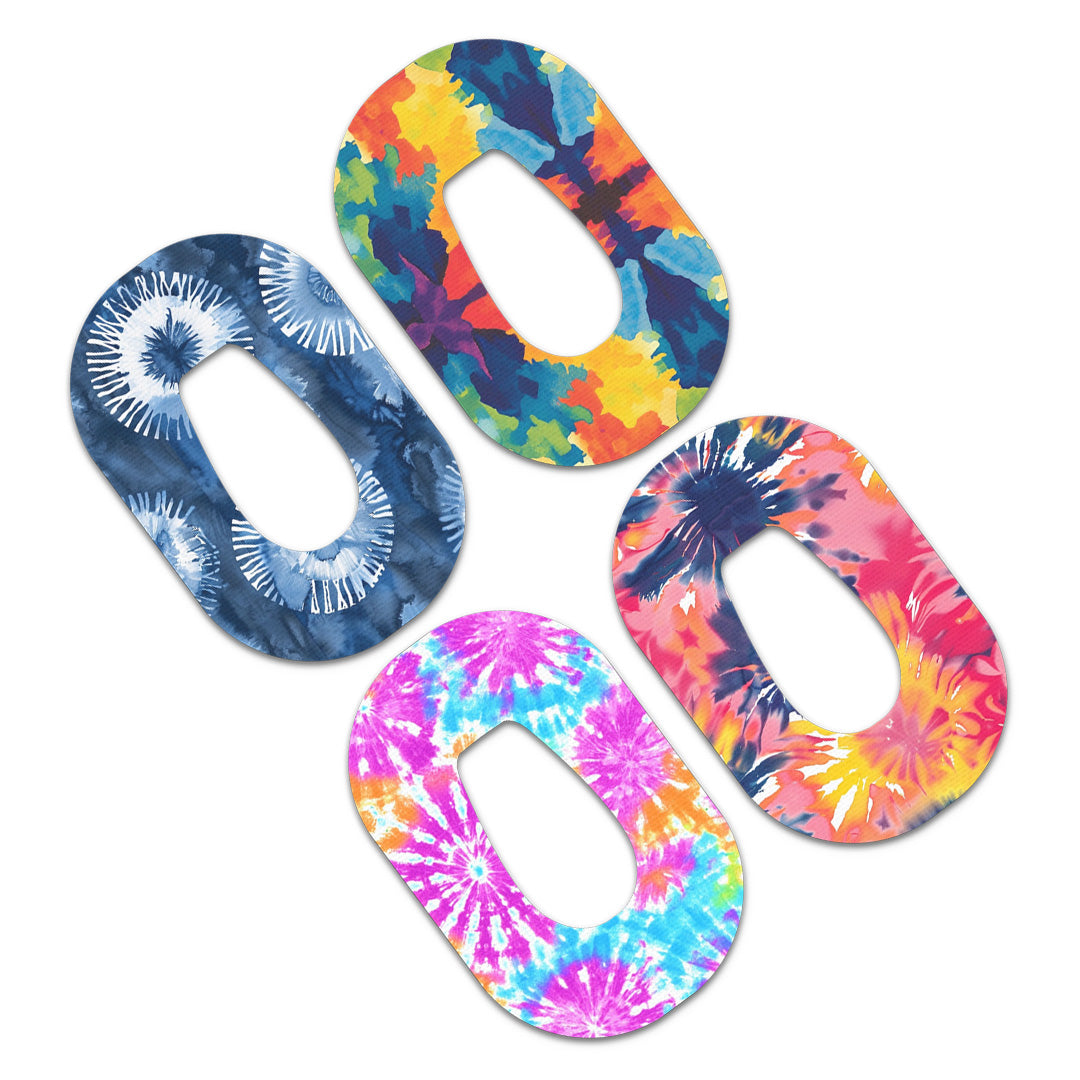 Tie Dye Variety Pack Dexcom G6 Patch Tape - Pump Peelz