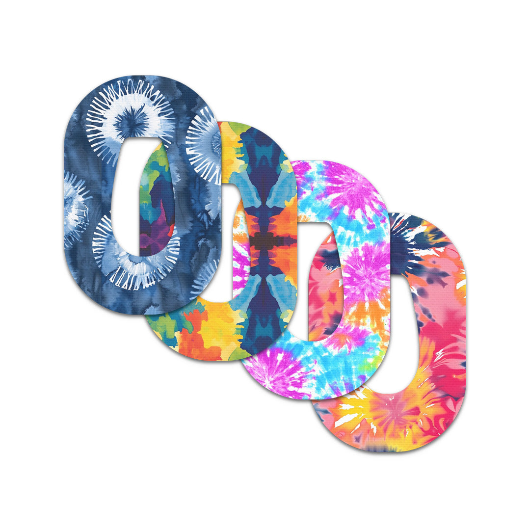 Tie Dye Variety Pack Dexcom G6 Patch Tape - Pump Peelz
