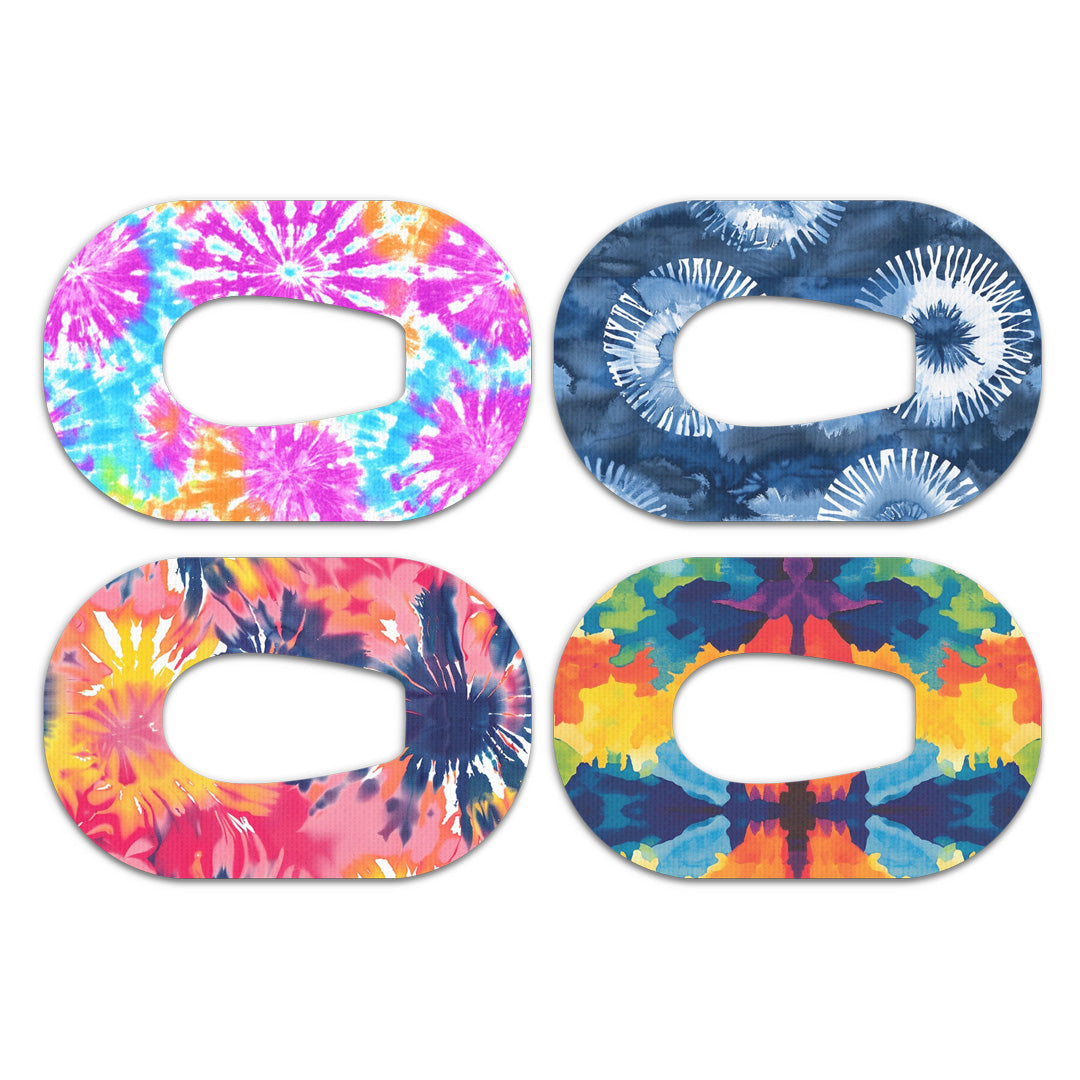 Tie Dye Variety Pack Dexcom G6 Patch Tape - Pump Peelz