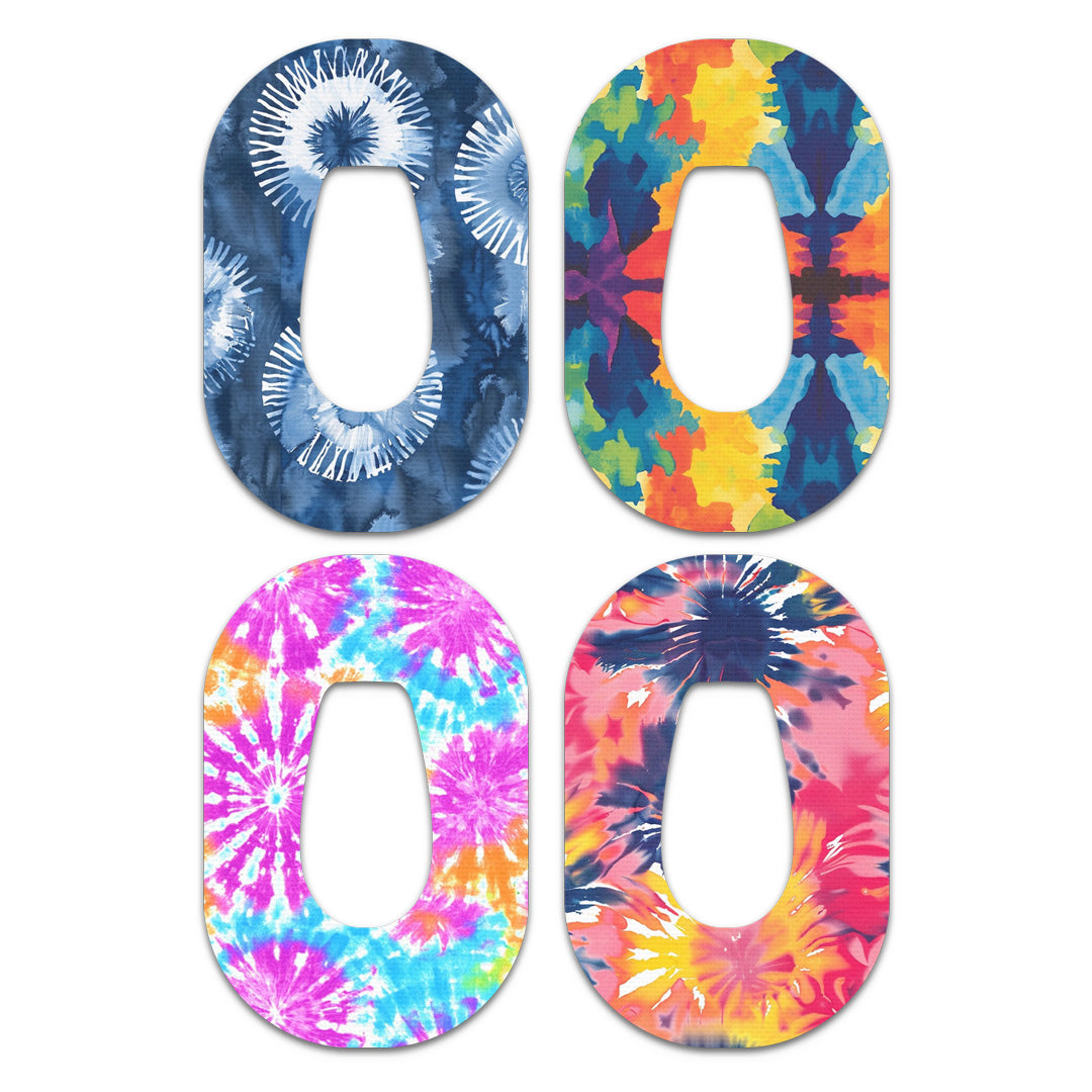 Tie Dye Variety Pack Dexcom G6 Patch Tape - Pump Peelz