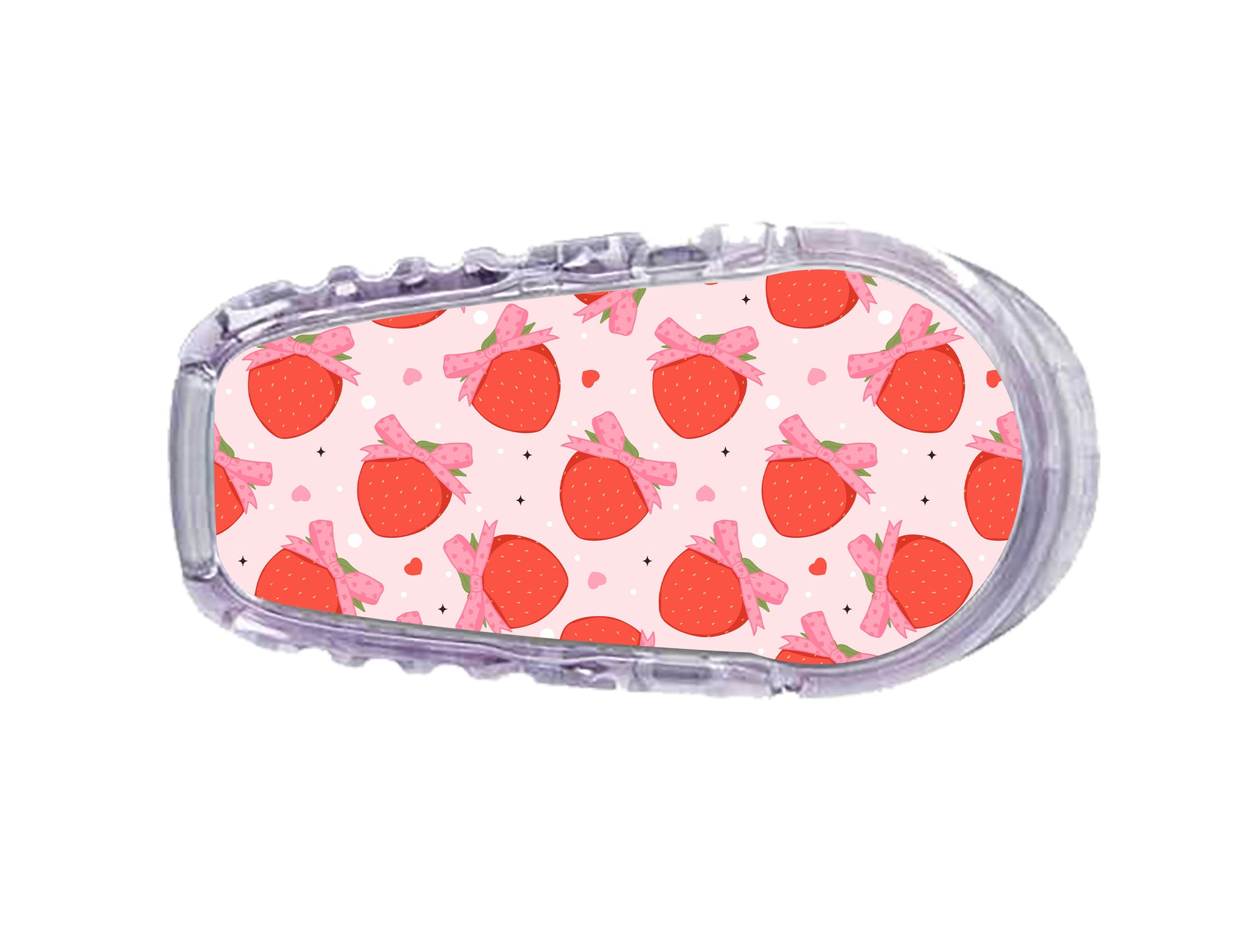 Strawberry Kisses Dexcom G6 Transmitter Sticker - Pump Peelz