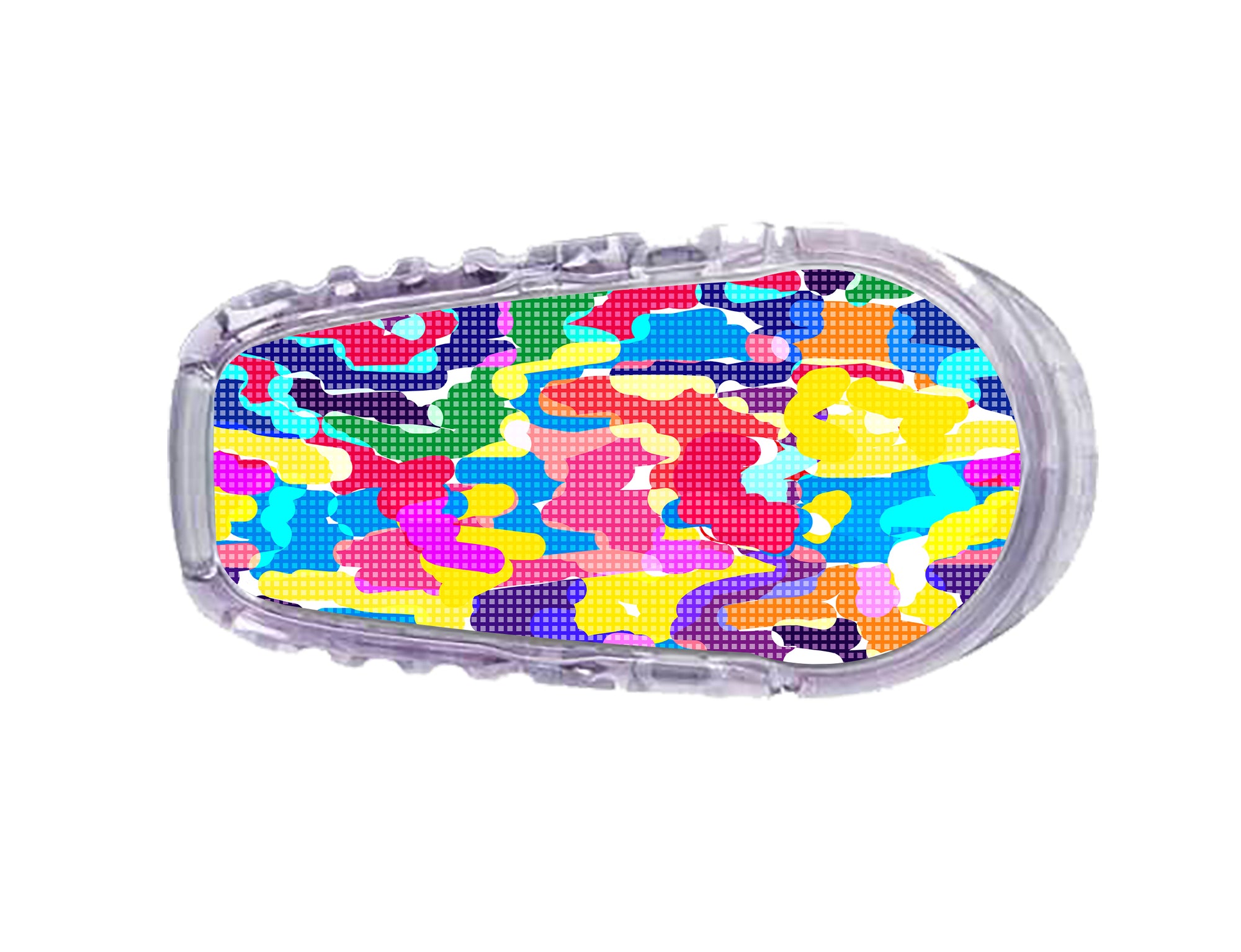 Pixel Splash Camo Dexcom G6 Transmitter Sticker - Pump Peelz