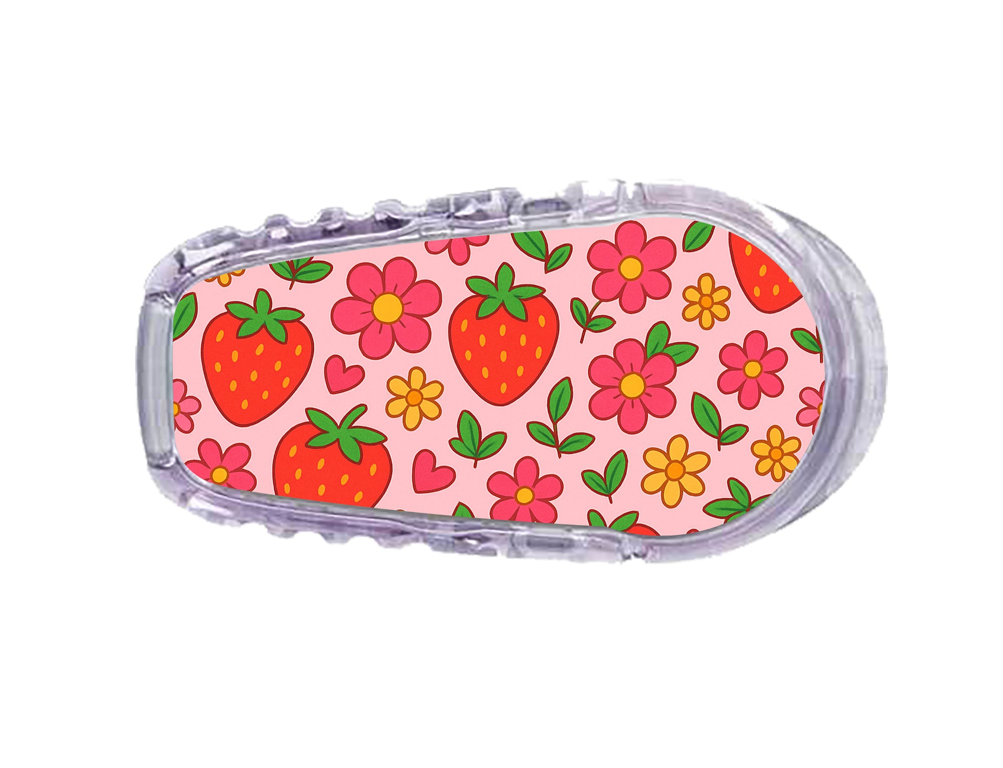 Strawberry Garden Dexcom G6 Transmitter Sticker - Pump Peelz