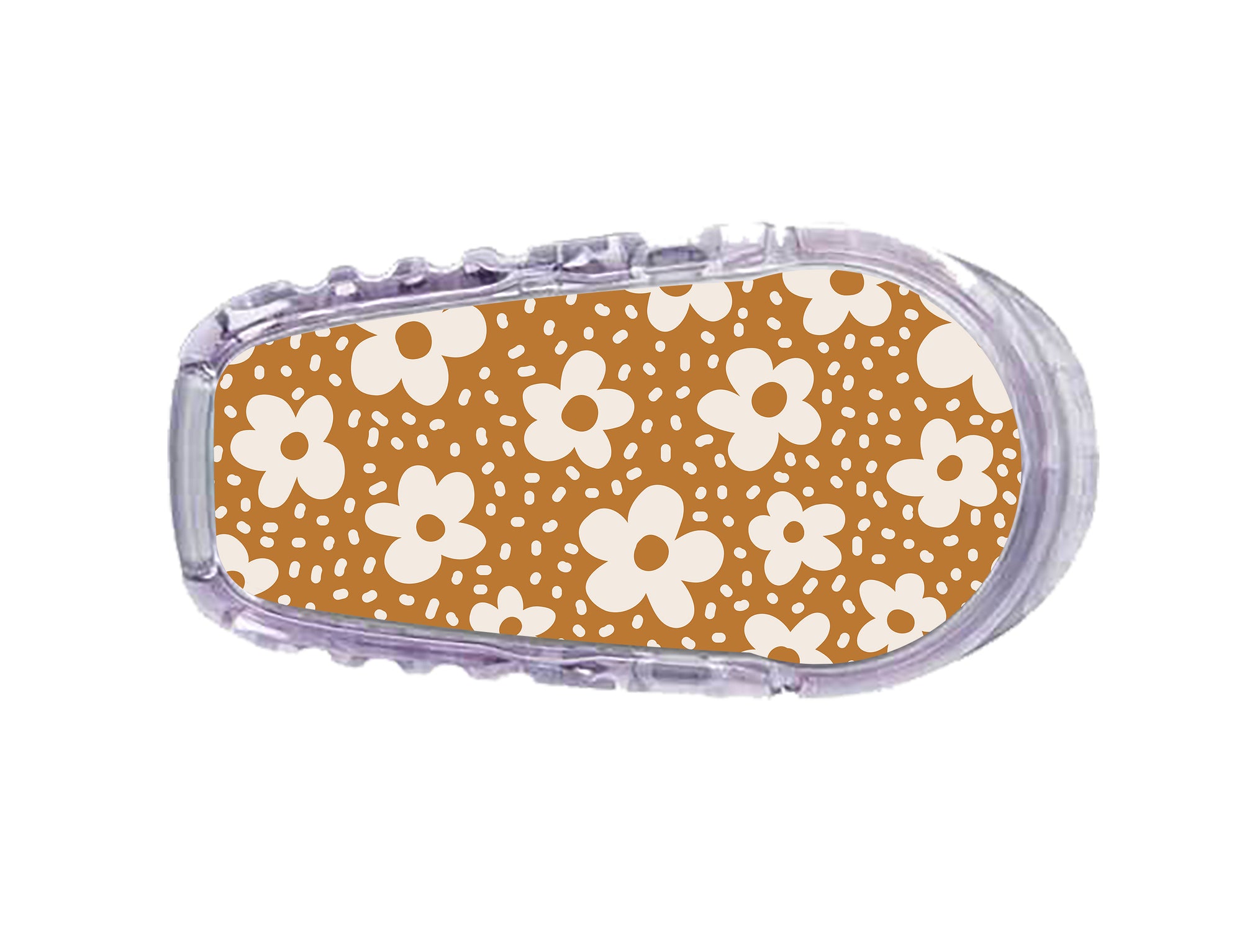 Caramel Daisies Dexcom G6 Transmitter Sticker - Pump Peelz