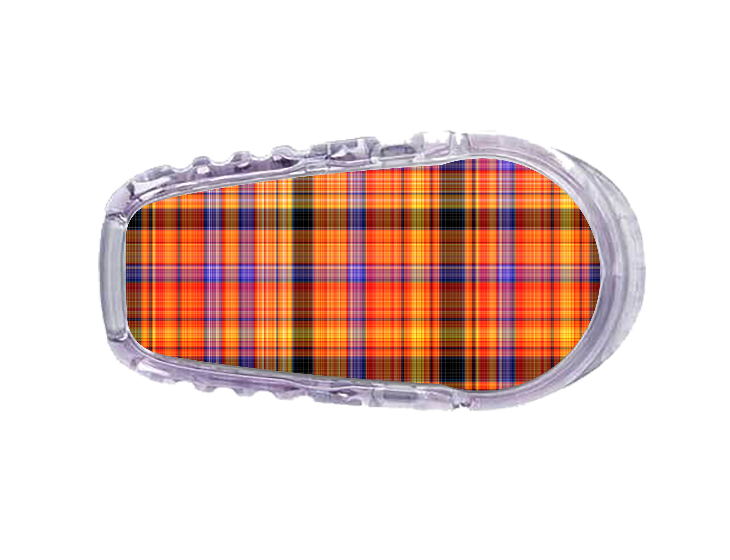 Pumpkin Plaid Dexcom G6 Transmitter Sticker - Pump Peelz
