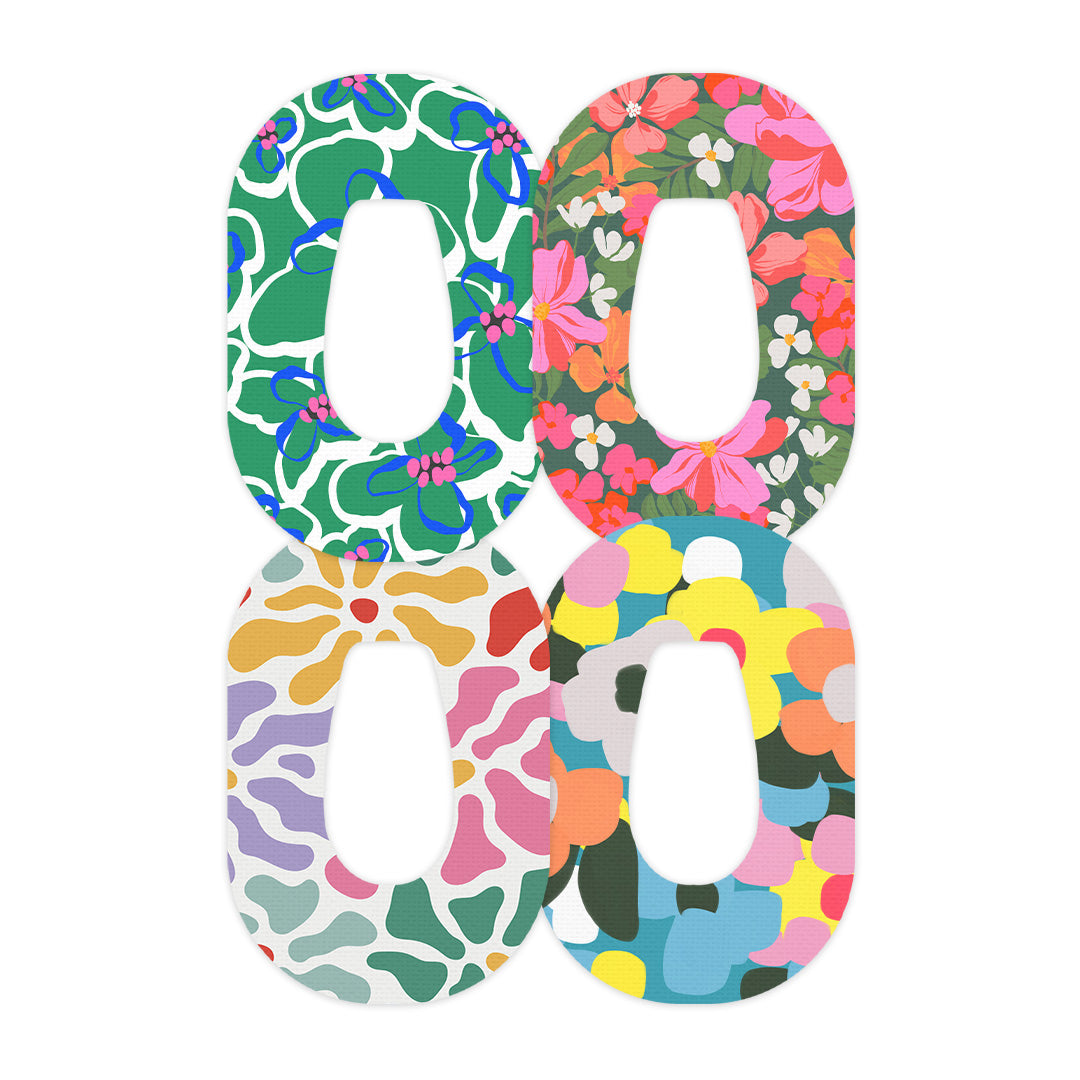 Modern Bloom Patch Variety Dexcom G6 Patch Tape - Pump Peelz