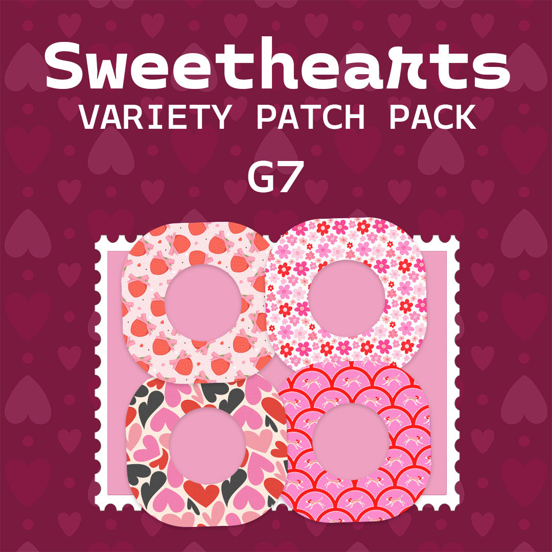 Sweethearts Variety Dexcom G7 and Stelo Patch Tape - Pump Peelz