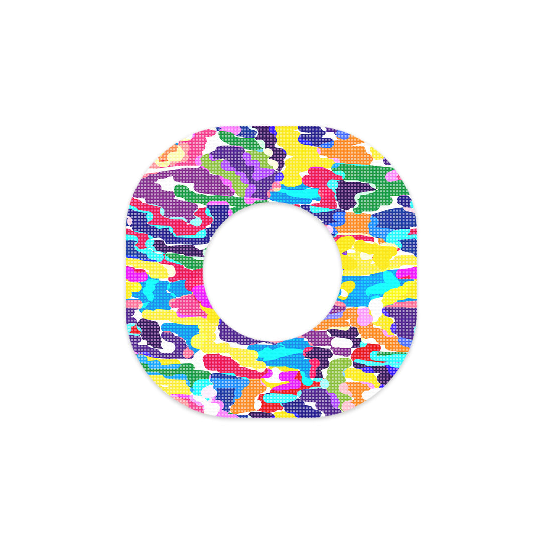 Pixel Splash Camo Dexcom G7 and Stelo Patch Tape - Pump Peelz