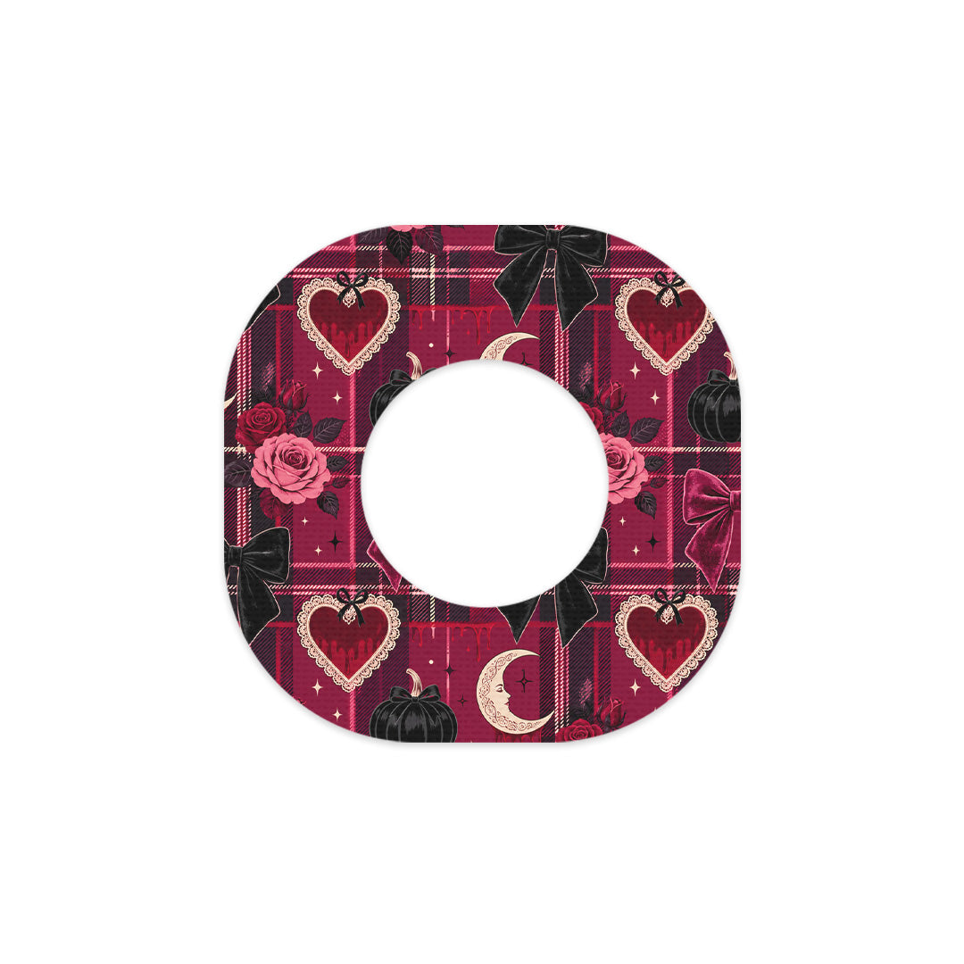 Gothic Sweetheart Plaid Dexcom G7 and Stelo Patch Tape - Pump Peelz