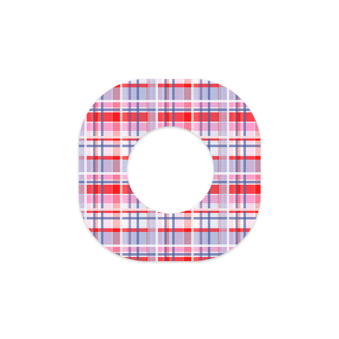Party Plaid Dexcom G7 and Stelo Patch Tape - Pump Peelz