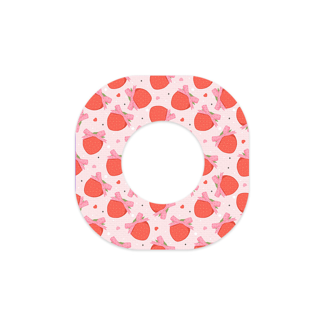 Strawberry Kisses Dexcom G7 and Stelo Patch Tape - Pump Peelz