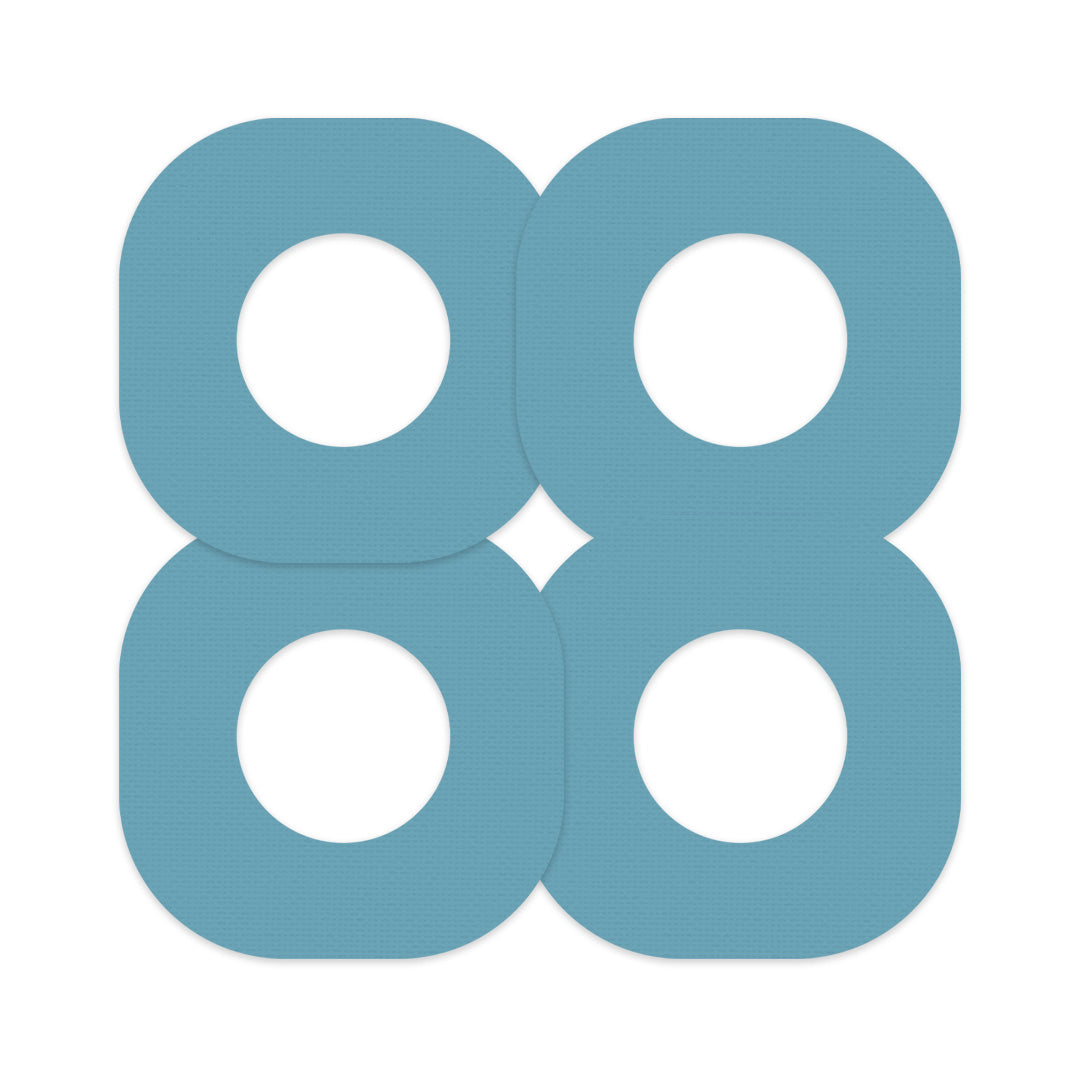 Solid Color Blue Dexcom G7 and Stelo Patch Tape - Pump Peelz