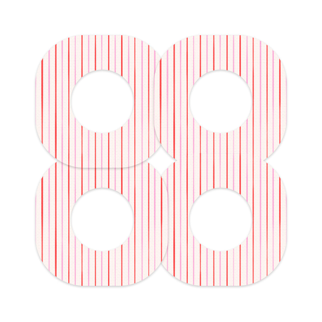 Peppermint Stripes Dexcom G7 and Stelo Patch Tape - Pump Peelz