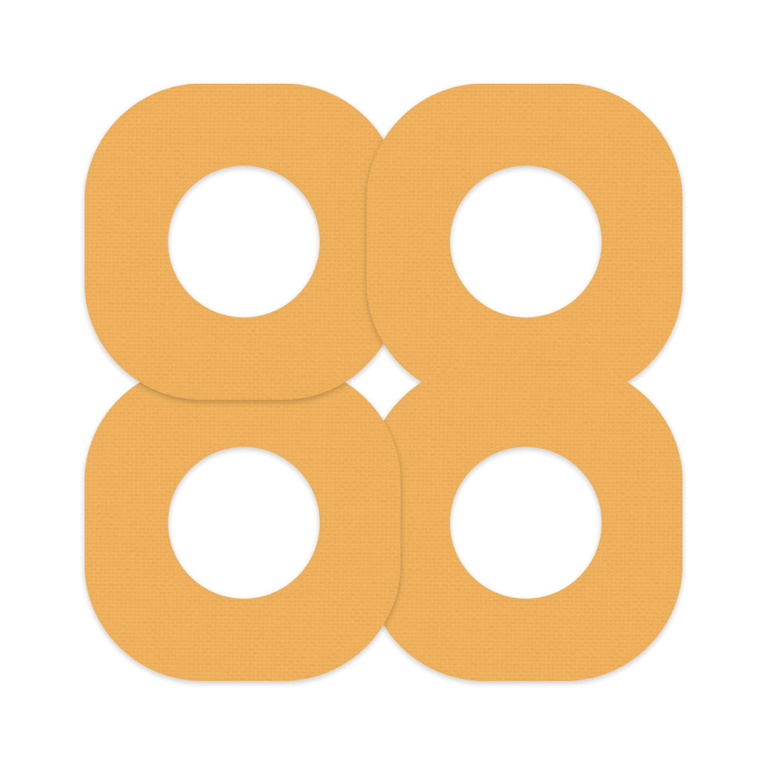 Solid Color Mustard Dexcom G7 and Stelo Patch Tape - Pump Peelz