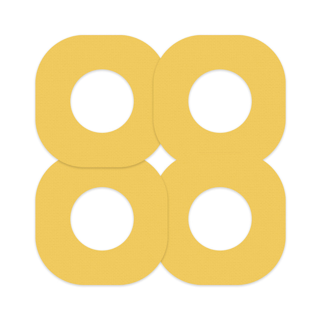 Solid Color Yellow Dexcom G7 and Stelo Patch Tape - Pump Peelz