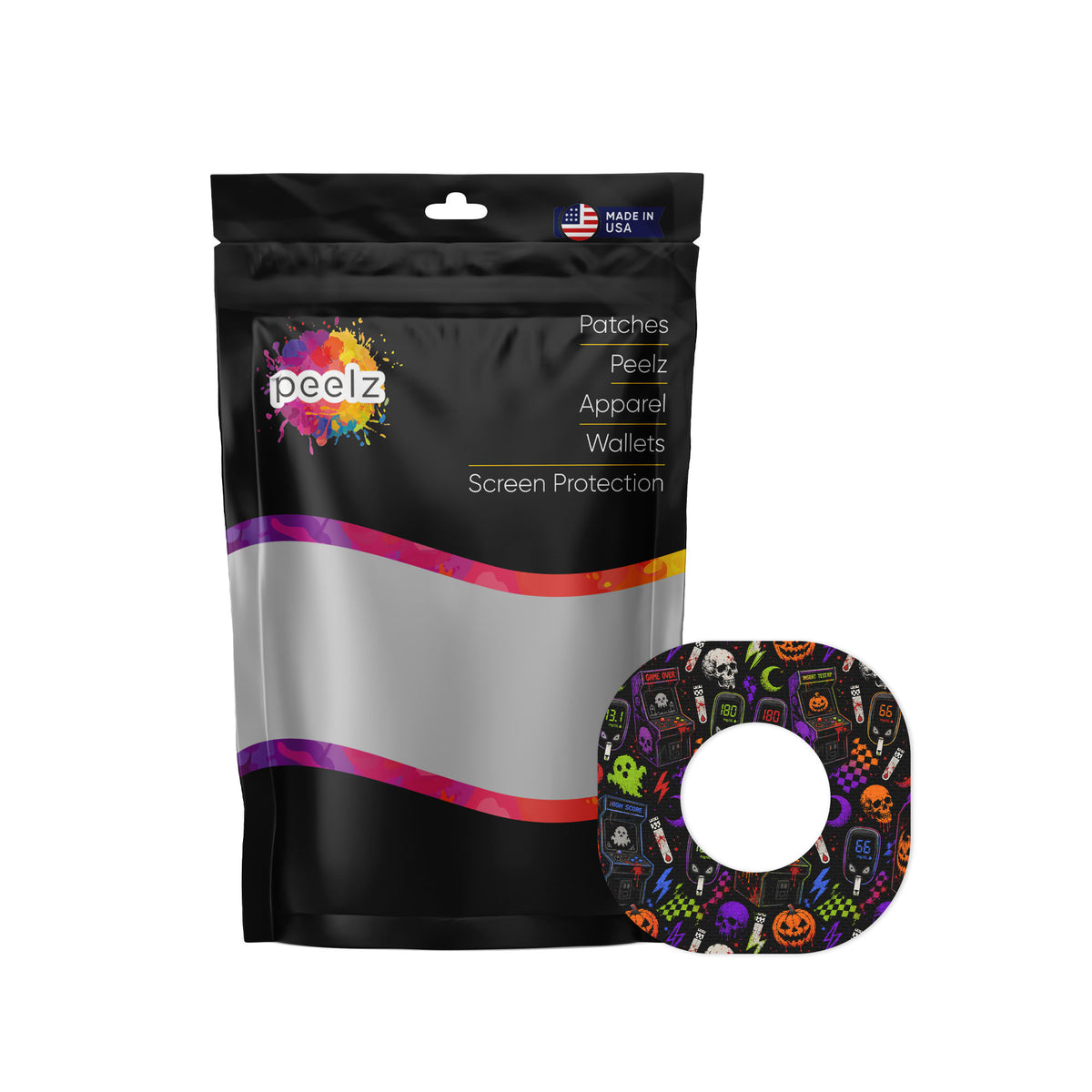 Haunted Arcade Dexcom G7 and Stelo Patch Tape - Pump Peelz