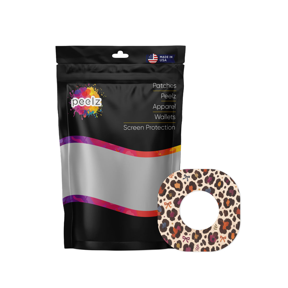 Boho Leopard Dexcom G7 and Stelo Patch Tape - Pump Peelz
