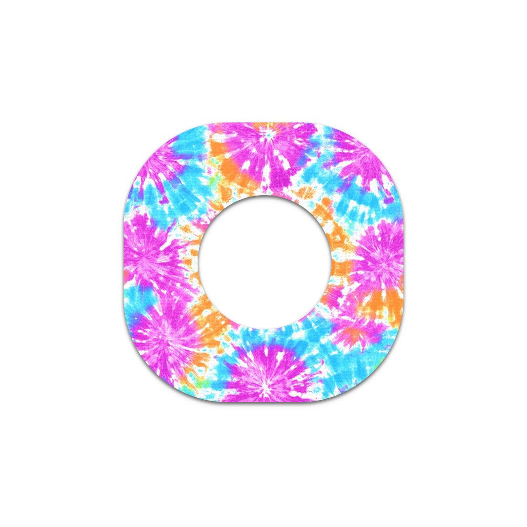 Neon Tie Dye Dexcom G7 and Stelo Patch Tape - Pump Peelz