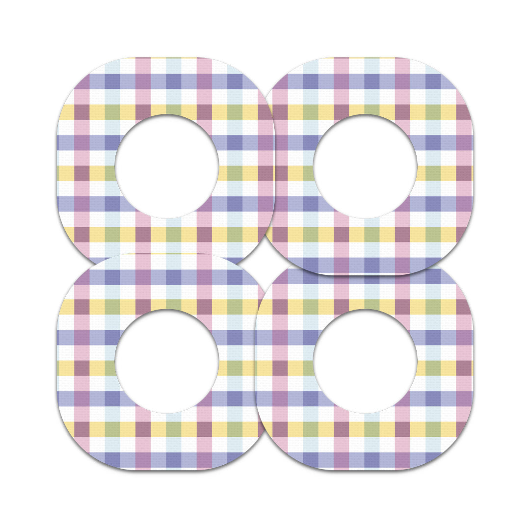 Spring Plaid Dexcom G7 and Stelo Patch Tape - Pump Peelz