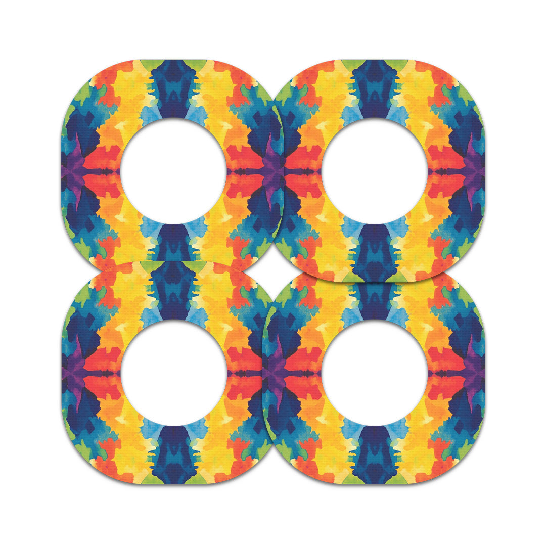 Bright Tie Dye Dexcom G7 and Stelo Patch Tape - Pump Peelz