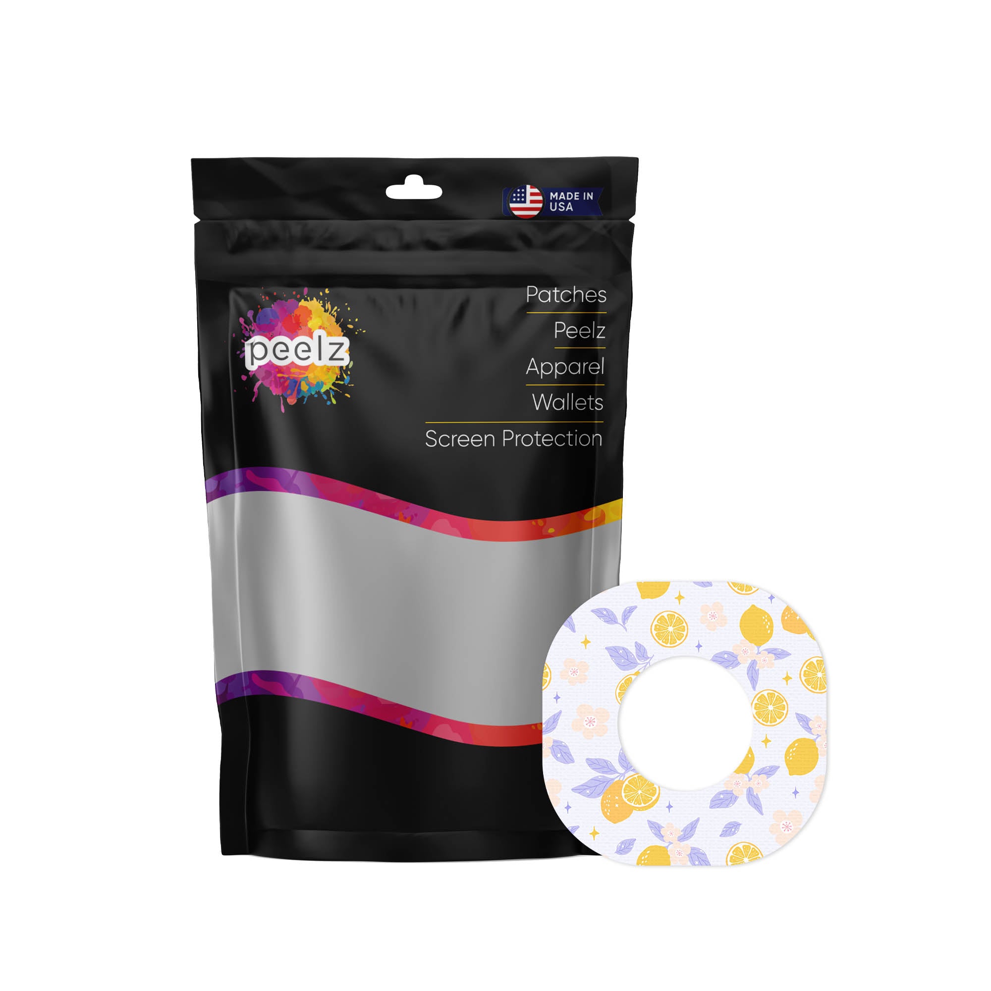Lemon Lavender Dexcom G7 and Stelo Patch Tape - Pump Peelz