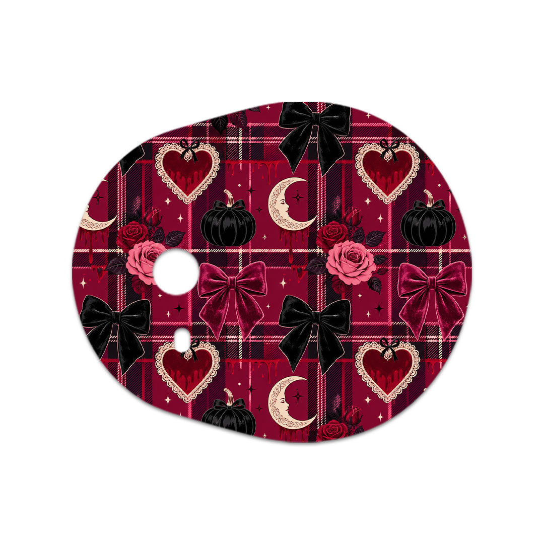 Gothic Sweetheart Plaid Dexcom G7 and Stelo Transmitter Sticker - Pump Peelz