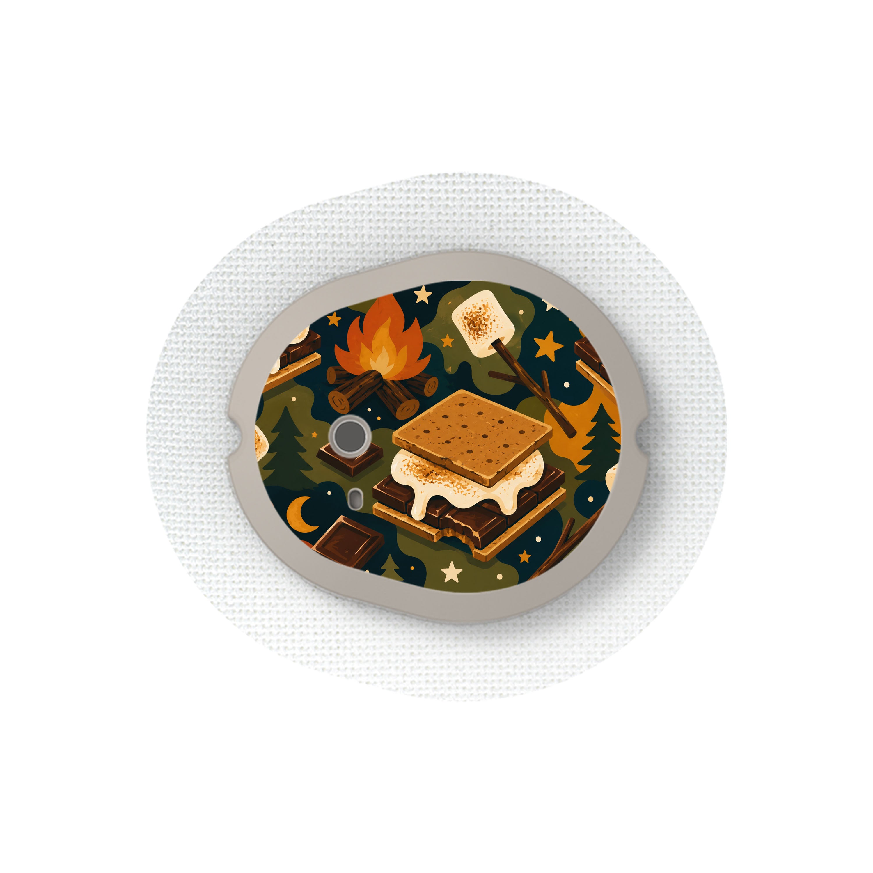 Campfire Nights Dexcom G7 and Stelo Transmitter Sticker - Pump Peelz
