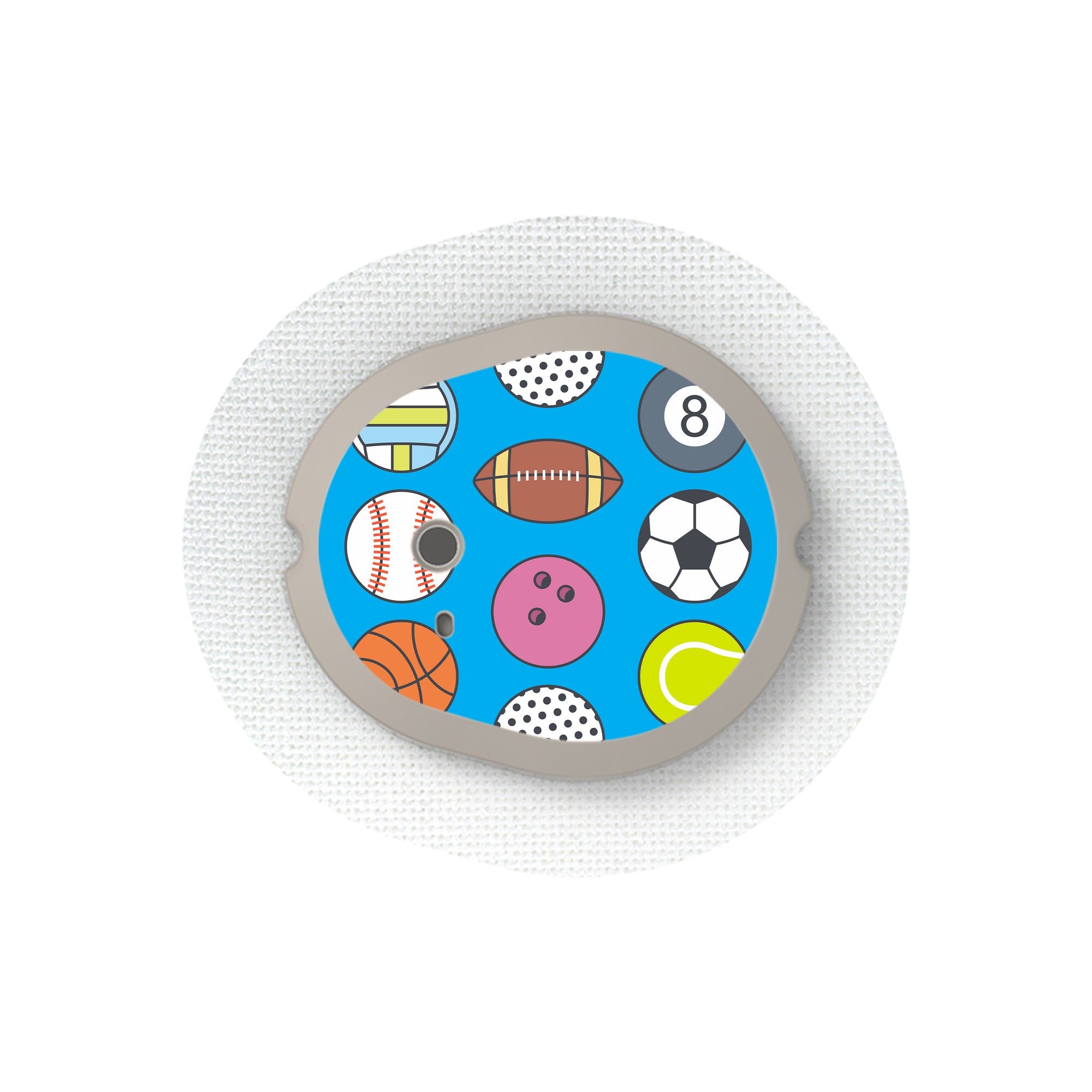 All Star Toss Dexcom G7 and Stelo Transmitter Sticker - Pump Peelz