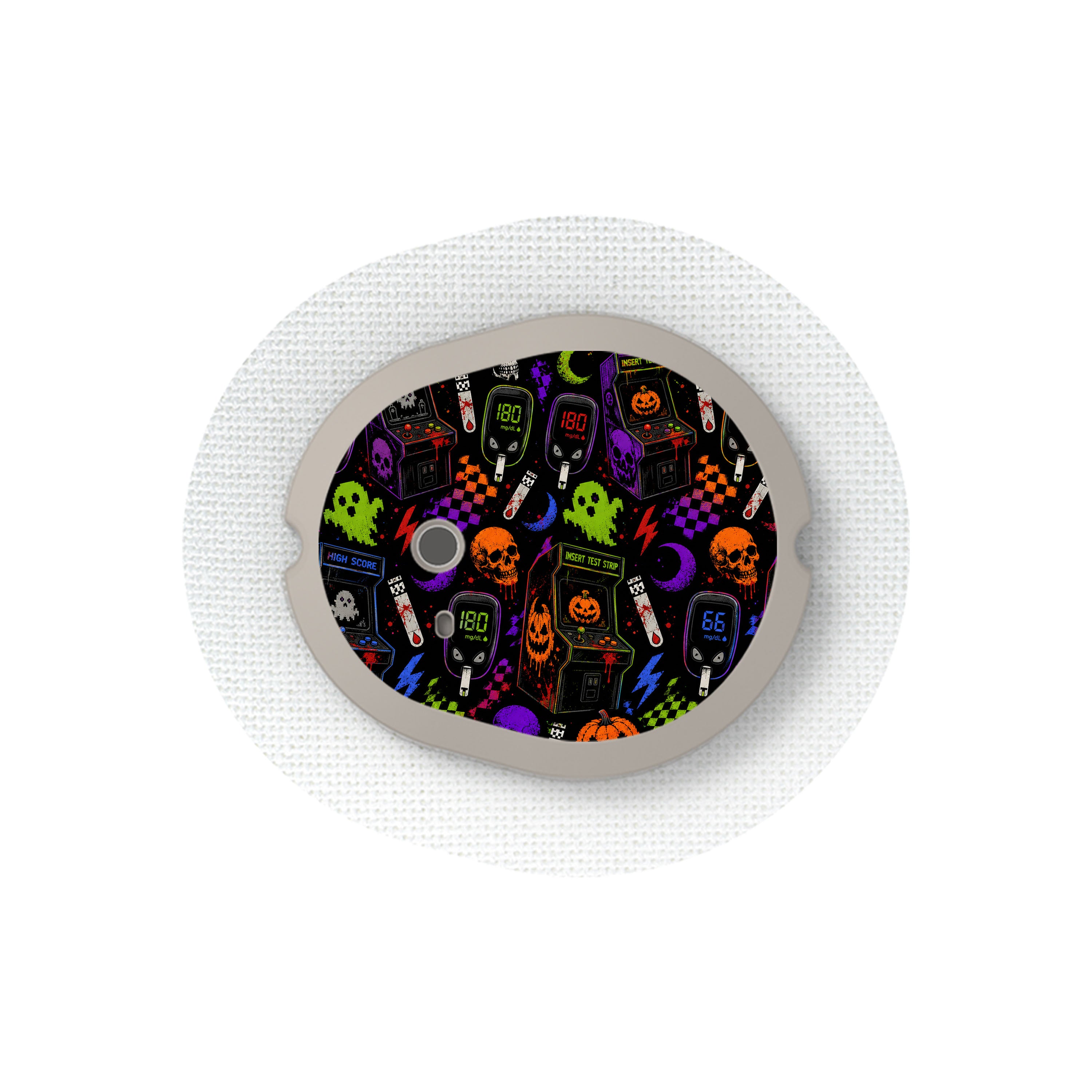 Haunted Arcade Dexcom G7 and Stelo Transmitter Sticker - Pump Peelz