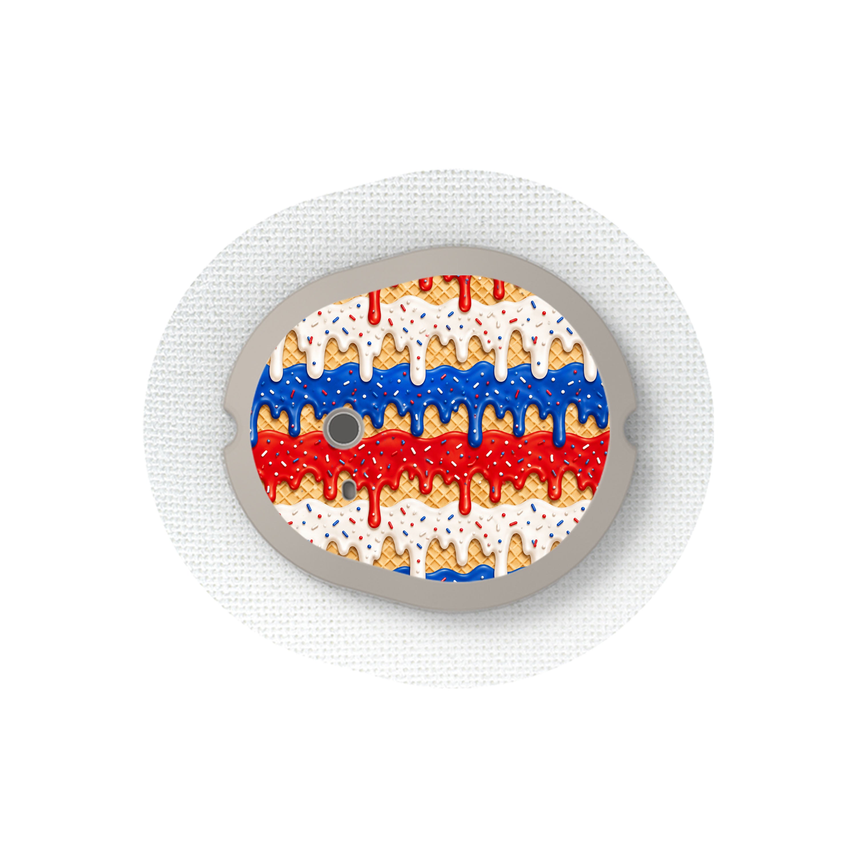 Patriotic Melt Dexcom G7 and Stelo Transmitter Sticker - Pump Peelz